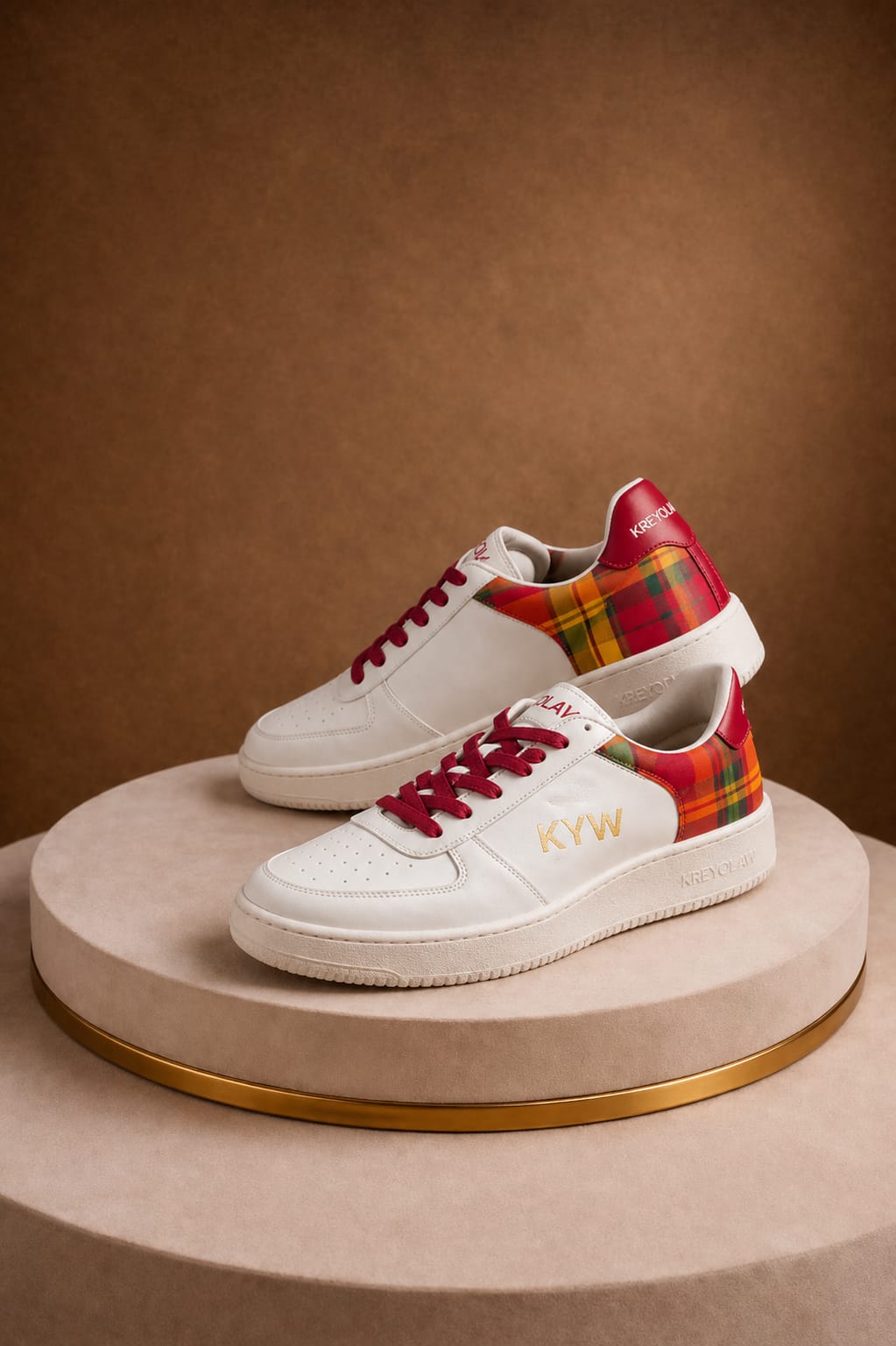 KREYOLAW LEGACY — Sneaker premium madras rouge