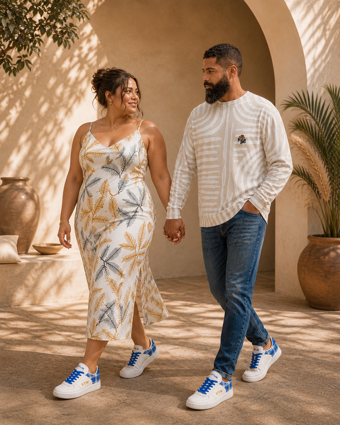 KREYOLAW ZETWAL — Sneaker premium madras bleu