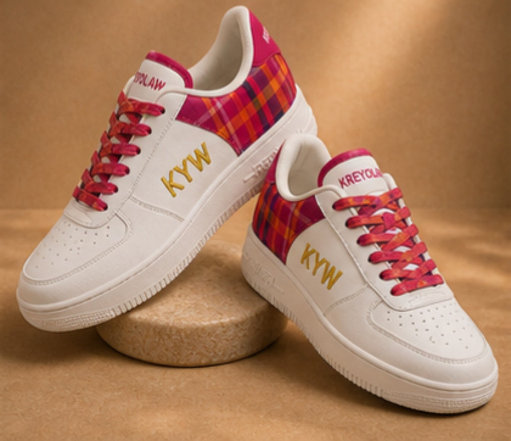 KREYOLAW PAPIYON — Sneaker premium madras rose