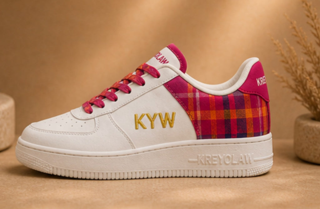 KREYOLAW PAPIYON — Sneaker premium madras rose