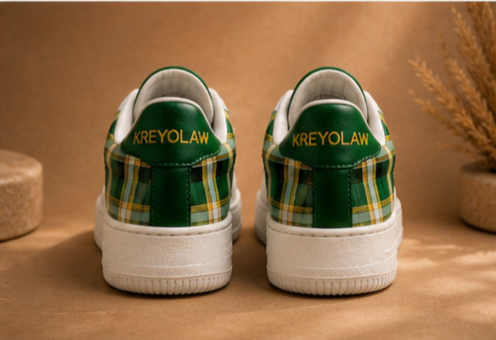 KREYOLAW ZAYANN — Sneaker premium madras vert