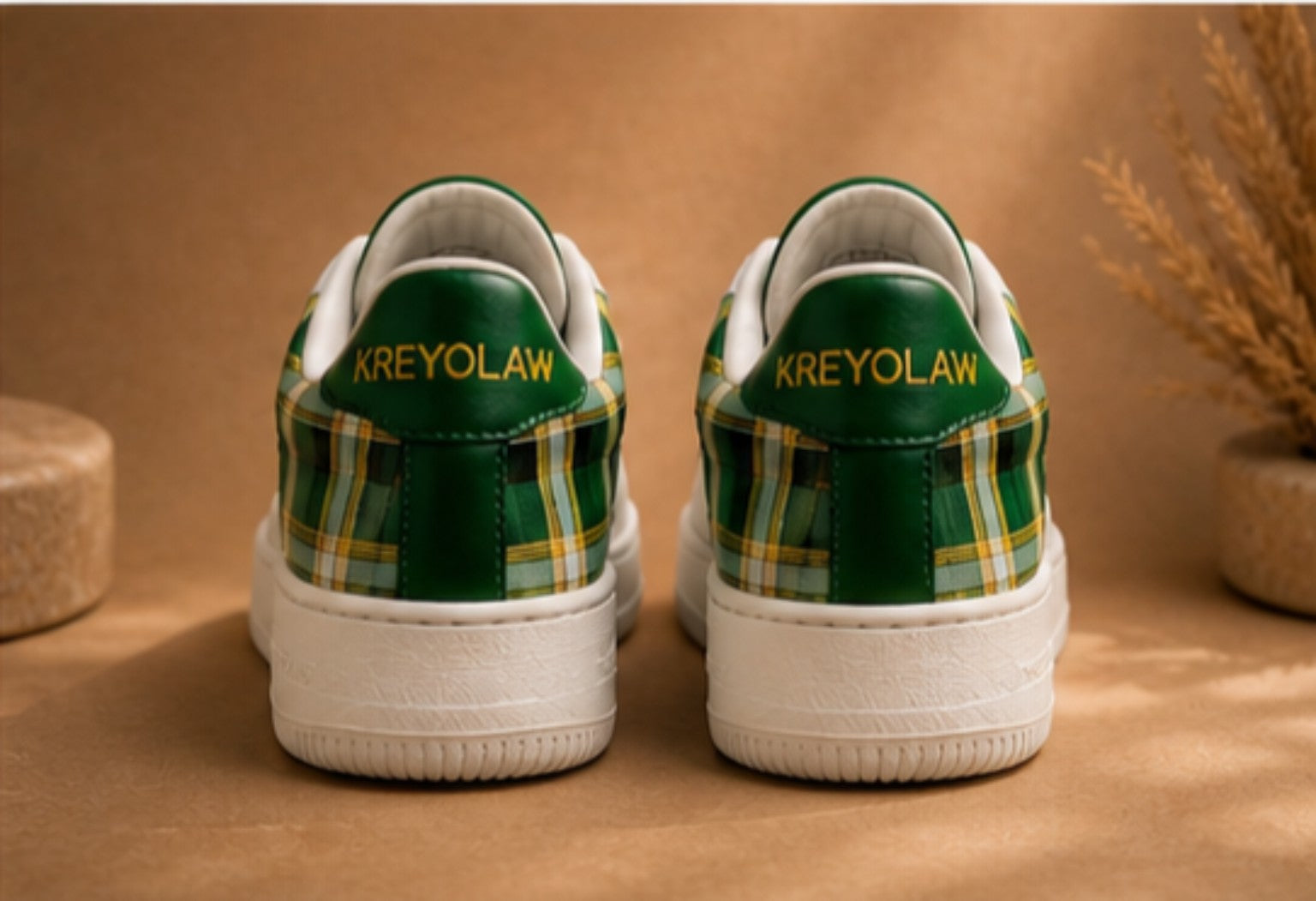 KREYOLAW ZAYANN — Sneaker premium madras vert