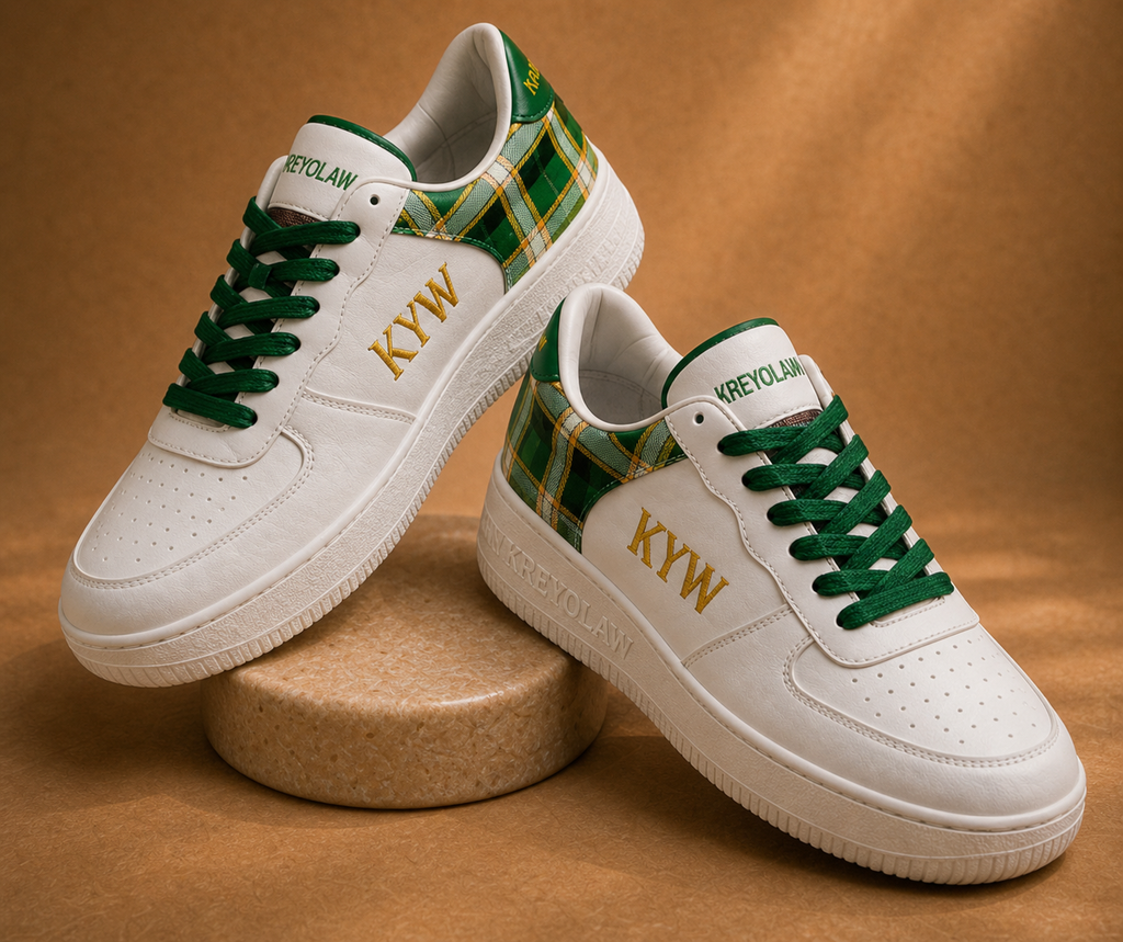 KREYOLAW ZAYANN — Sneaker premium madras vert
