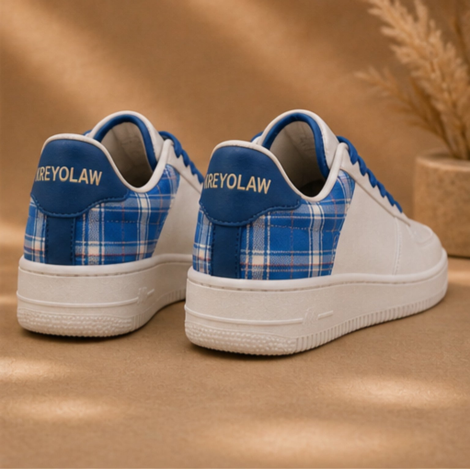 KREYOLAW ZETWAL — Sneaker premium madras bleu