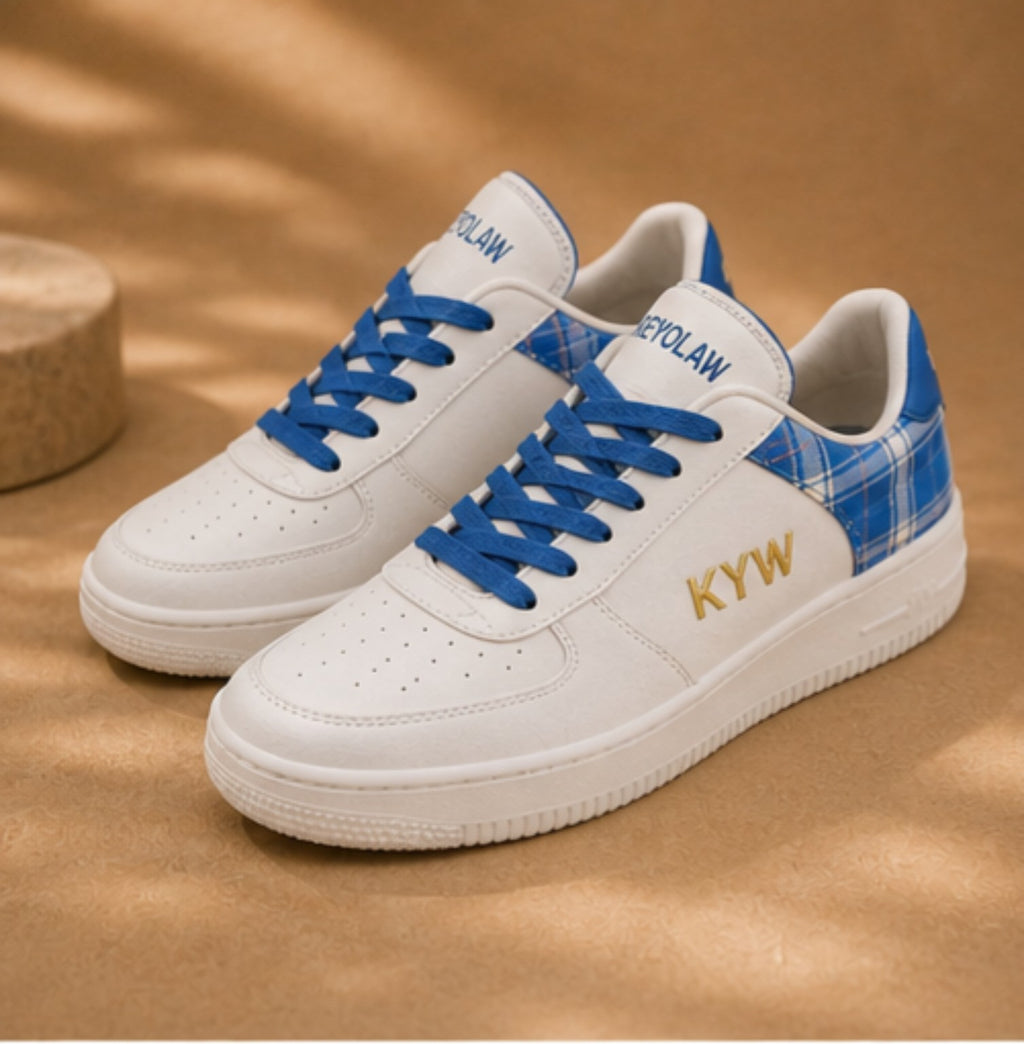 KREYOLAW ZETWAL — Sneaker premium madras bleu