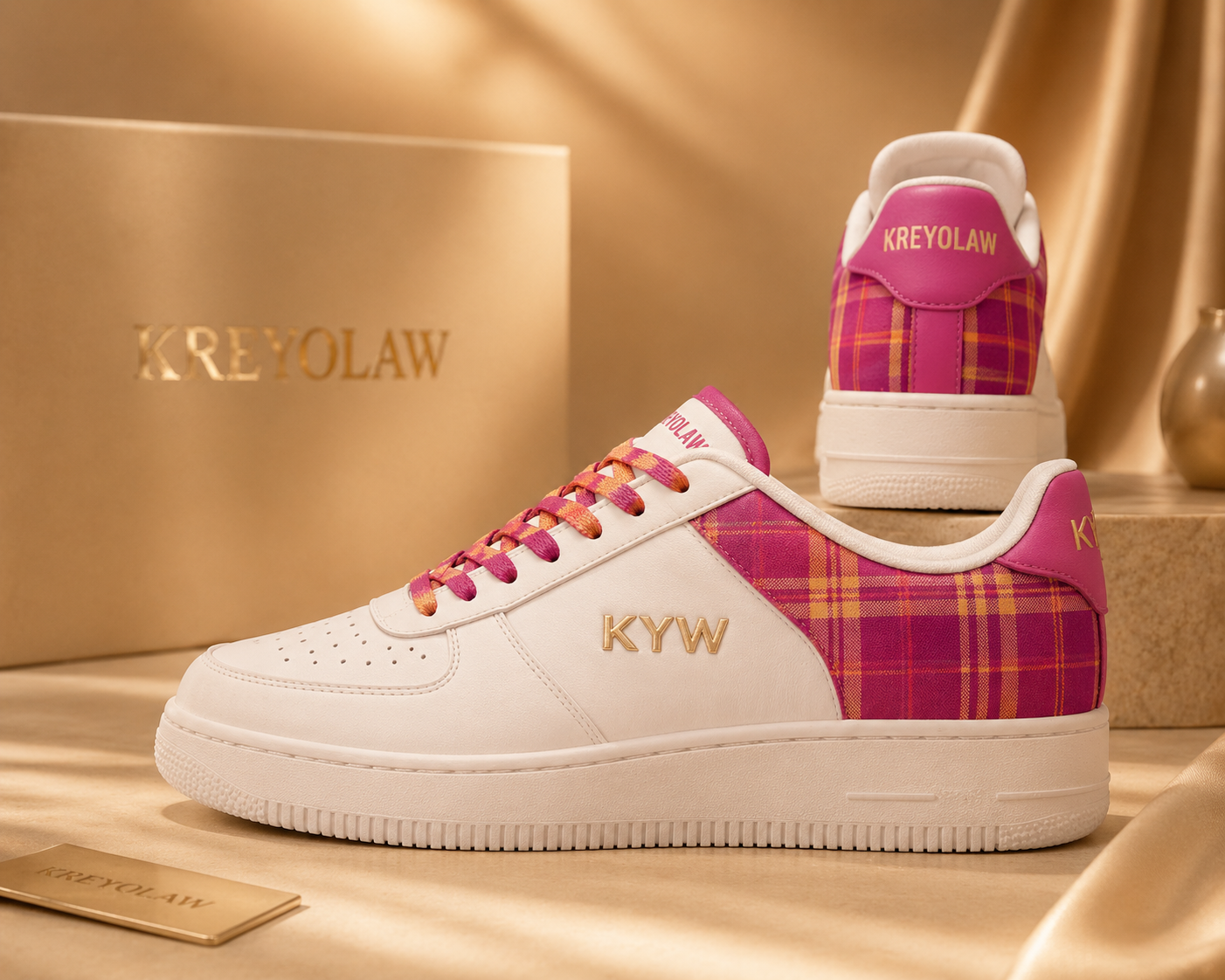 KREYOLAW PAPIYON — Sneaker premium madras rose